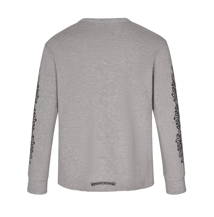 크롬하츠 홀스슈 플로럴 슬리브 와플 써멀 티셔츠