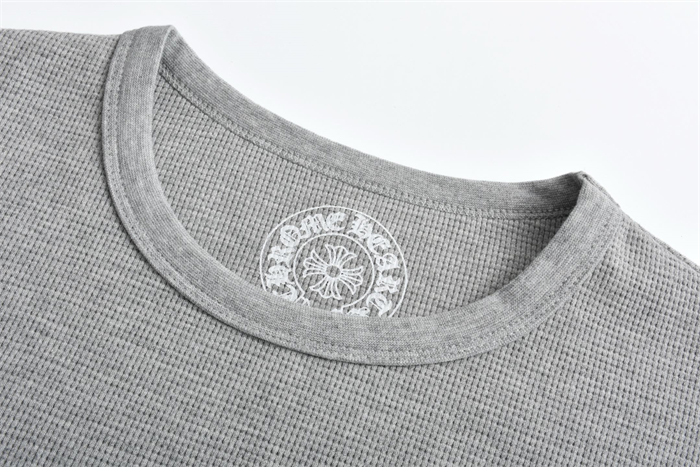 크롬하츠 홀스슈 플로럴 슬리브 와플 써멀 티셔츠