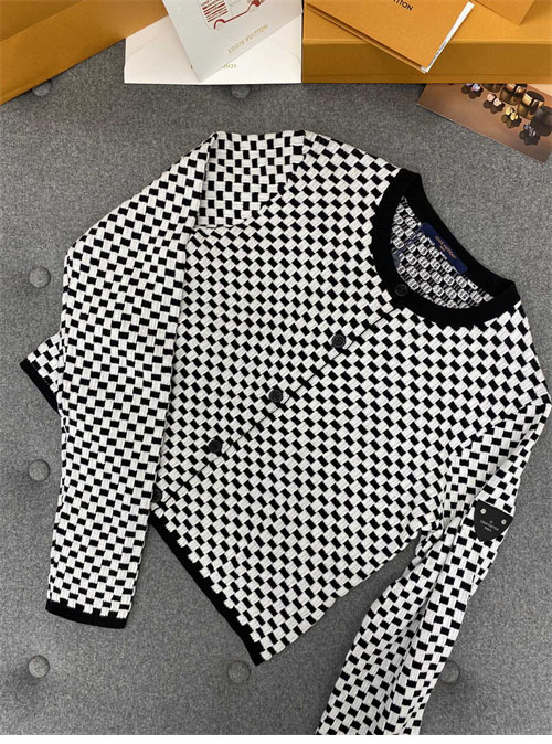 루이비통 미니 다미에 니트 가디건