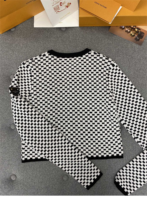 루이비통 미니 다미에 니트 가디건