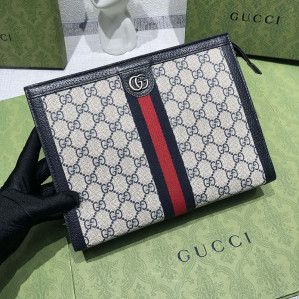 구찌 GG 수프림 캔버스 파우치 클러치백 760243