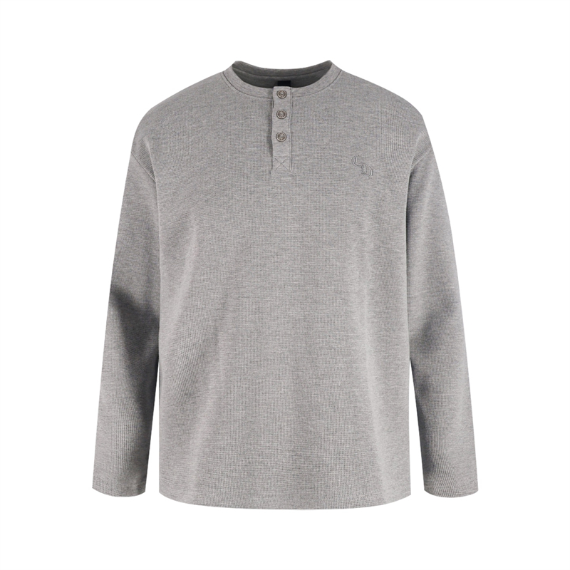 크롬하츠 헨리넥 와플 버튼 니트