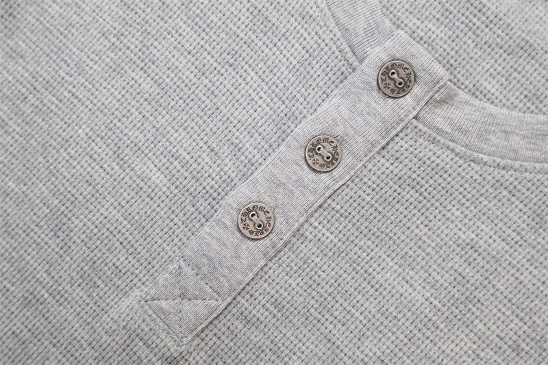 크롬하츠 헨리넥 와플 버튼 니트