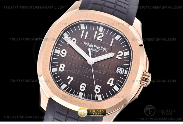 3K공장 아쿠아넛 로즈골드금통 브라운다이얼 러버스트랩 Aquanaut Ref.5167 RG_RU Brown_Num 3KF V3 A330