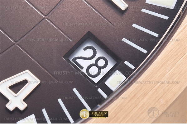 3K공장 아쿠아넛 로즈골드금통 브라운다이얼 러버스트랩 Aquanaut Ref.5167 RG_RU Brown_Num 3KF V3 A330