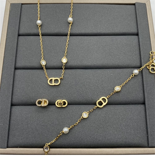 디올 CD 클레어 목걸이 귀걸이 팔찌 세트