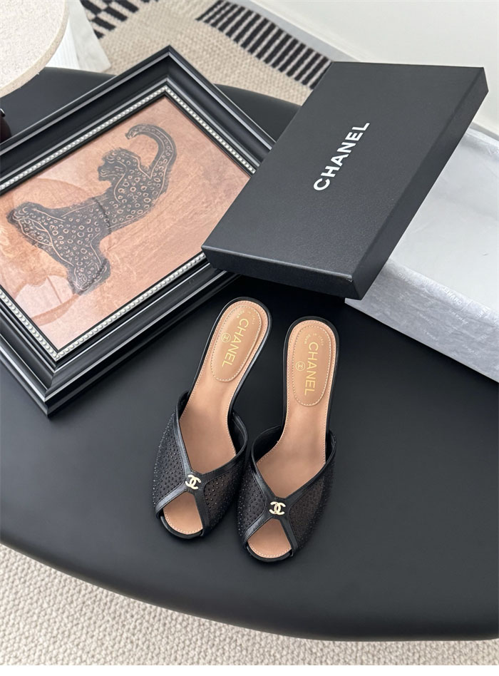 샤넬 25K 오픈탑 메쉬 뮬