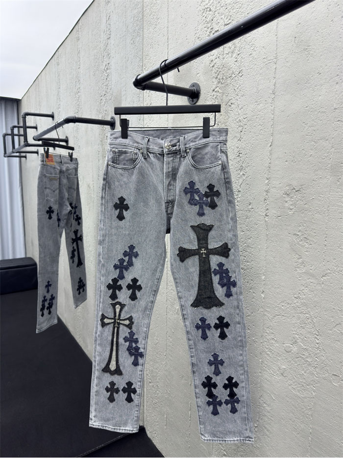 크롬하츠 멀티 크로스 데님 팬츠