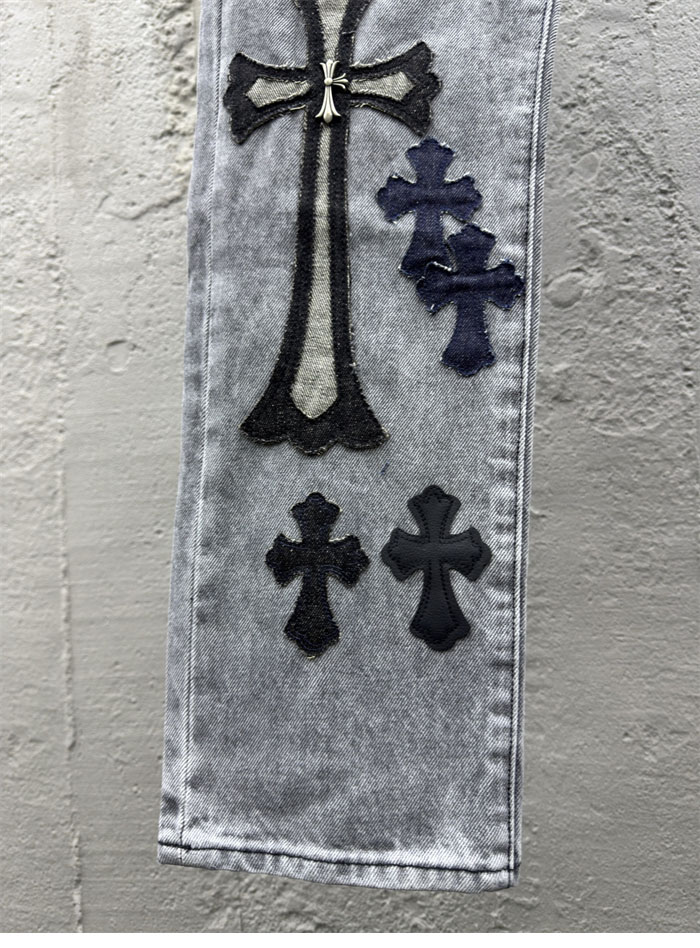 크롬하츠 멀티 크로스 데님 팬츠