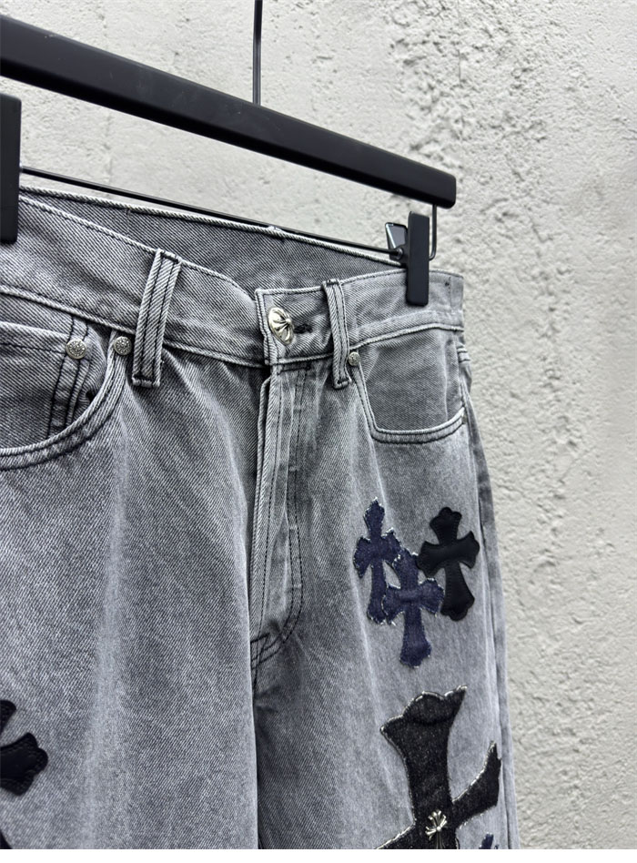 크롬하츠 멀티 크로스 데님 팬츠