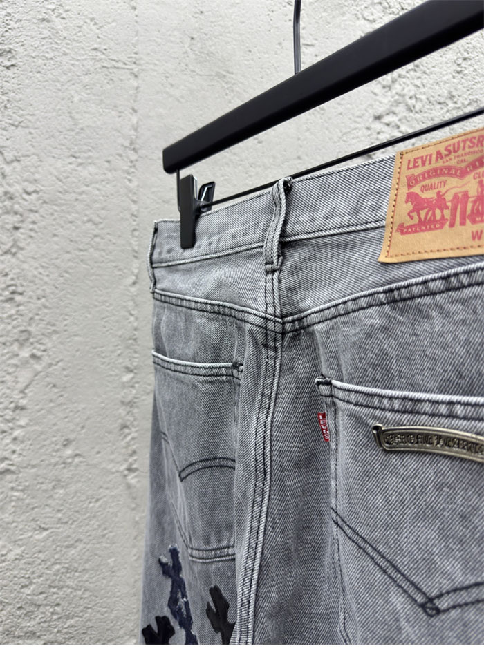 크롬하츠 멀티 크로스 데님 팬츠