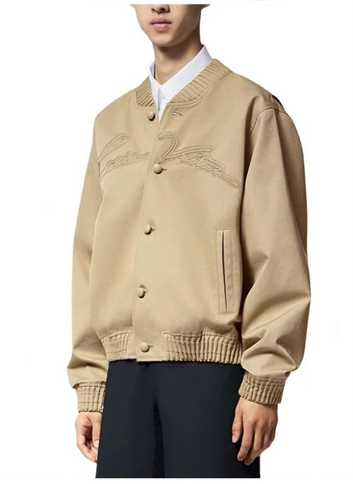 루이비통 엠브로이더드 코튼 블렌드 블루종 보머