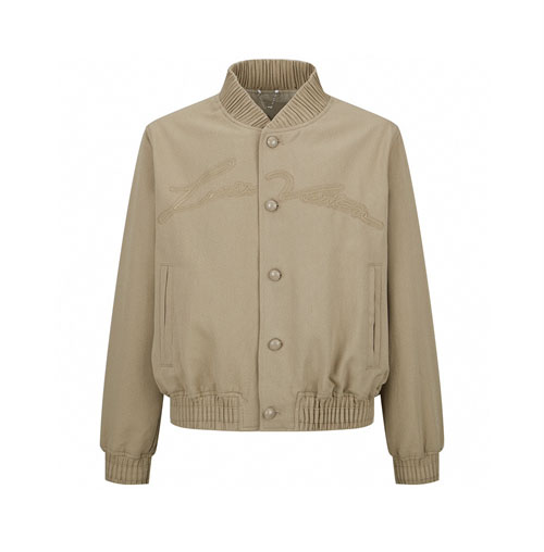 루이비통 엠브로이더드 코튼 블렌드 블루종 보머