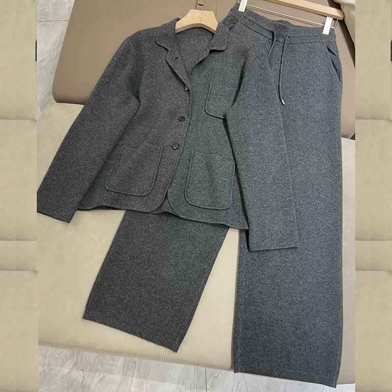 로로피아나 여성용 캐시미어 자켓 / 팬츠 셋트 4컬러