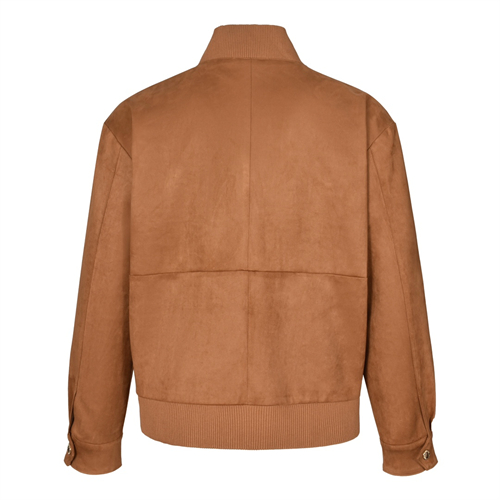 미우미우 24FW 로고 스웨이드 나파 가죽 자켓