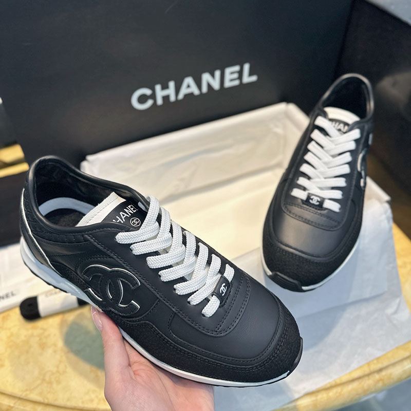 샤넬 25P CC로고 스니커즈 블랙/화이트
