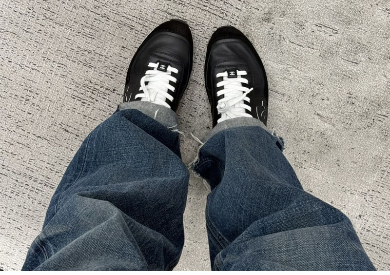 샤넬 25P CC로고 스니커즈 블랙/화이트