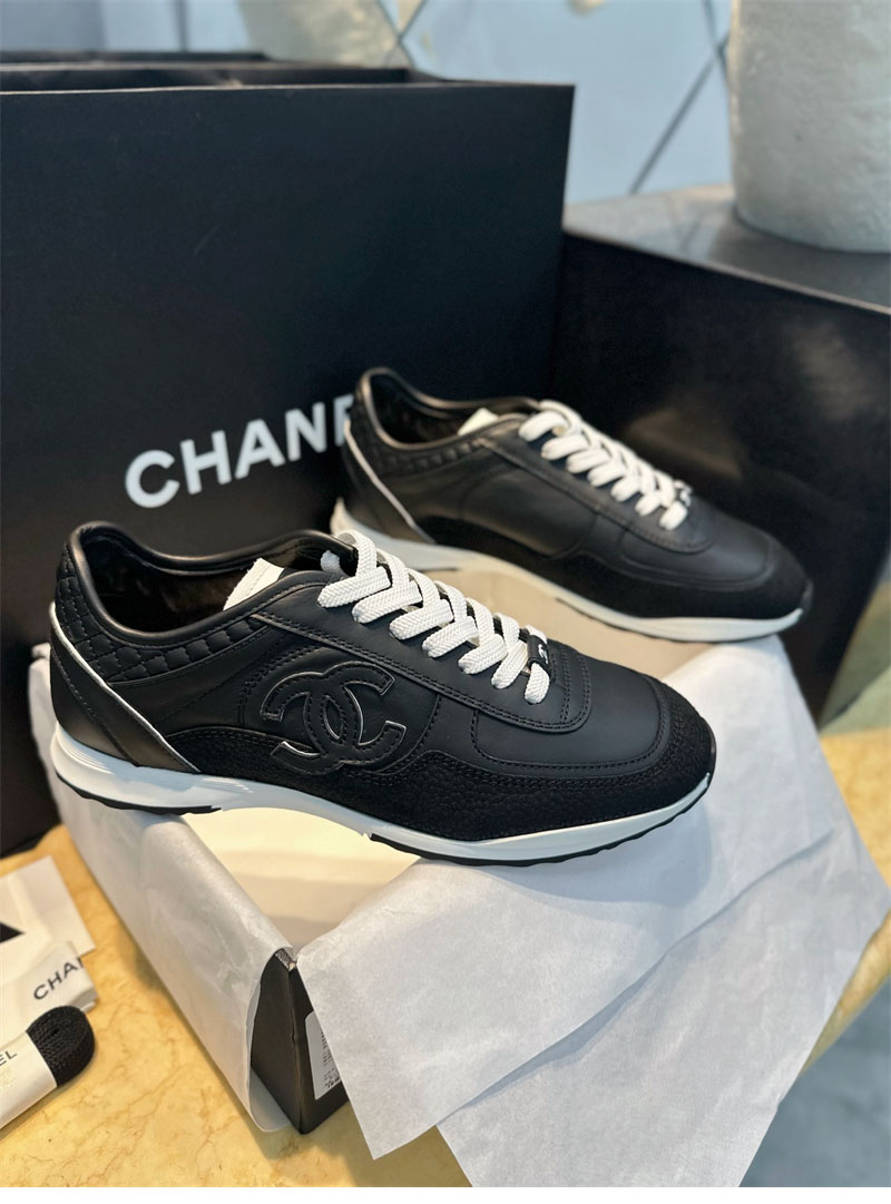 샤넬 25P CC로고 스니커즈 블랙/화이트