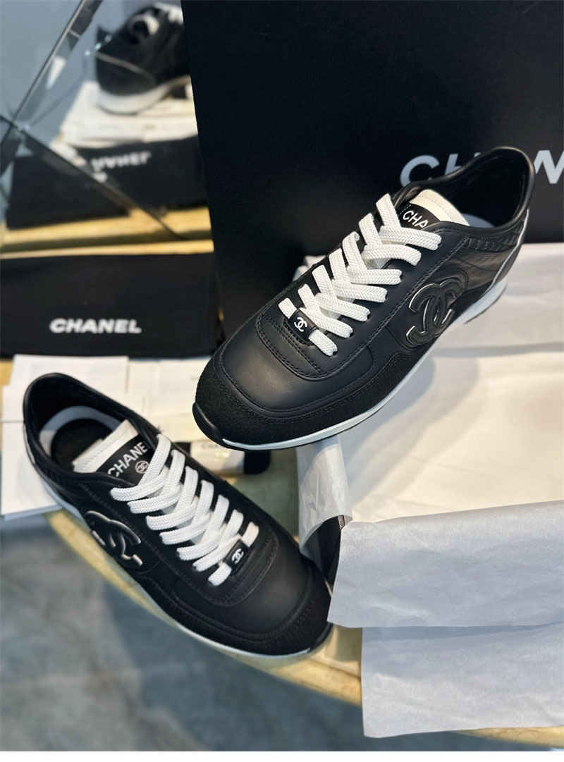 샤넬 25P CC로고 스니커즈 블랙/화이트