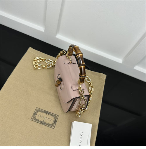 구찌 1947 뱀부 미니 탑 핸들백