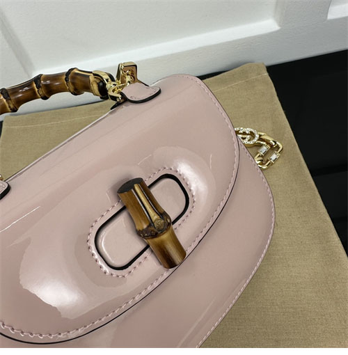 구찌 1947 뱀부 미니 탑 핸들백