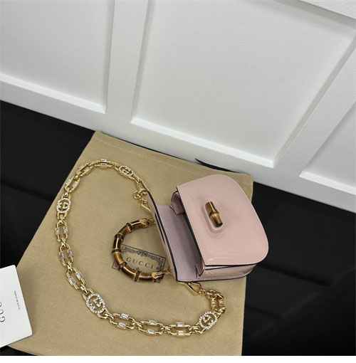 구찌 1947 뱀부 미니 탑 핸들백