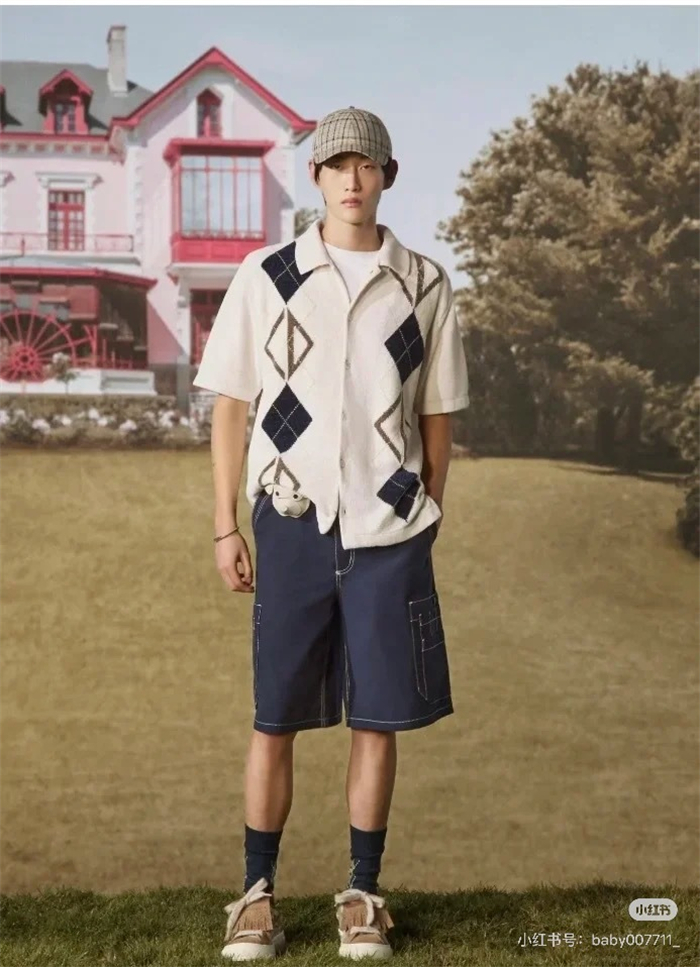 디올 CD 다이아몬드 코튼 블렌드 반팔 셔츠