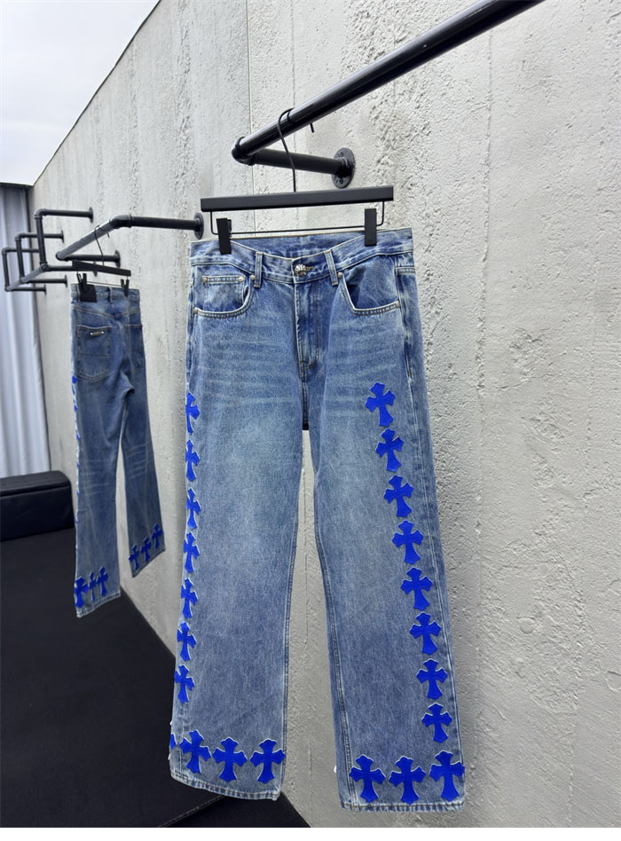 크롬하츠 멀티 크로스 데님 팬츠