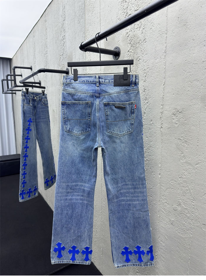 크롬하츠 멀티 크로스 데님 팬츠