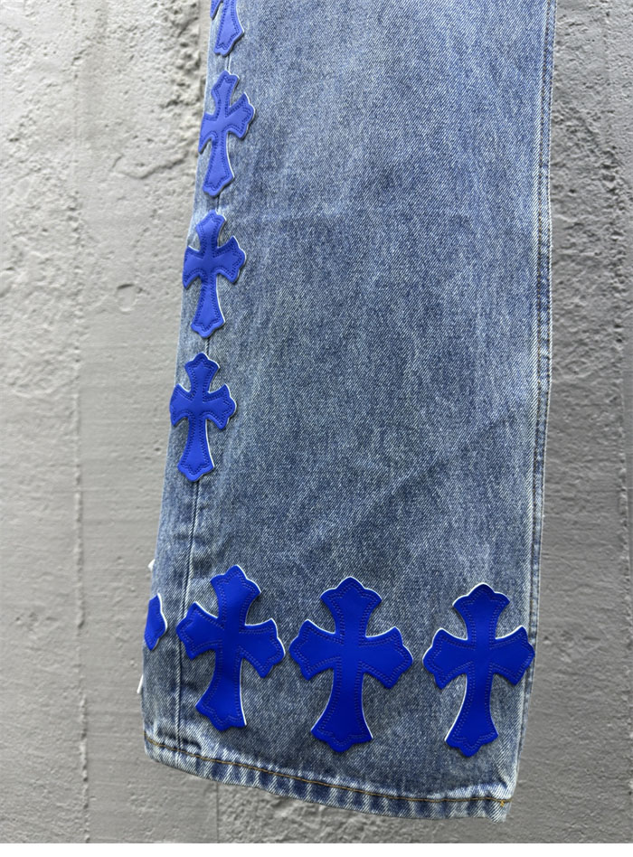 크롬하츠 멀티 크로스 데님 팬츠