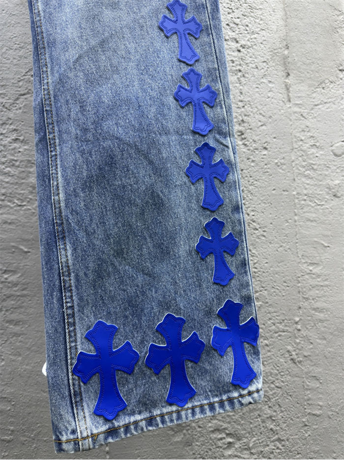 크롬하츠 멀티 크로스 데님 팬츠