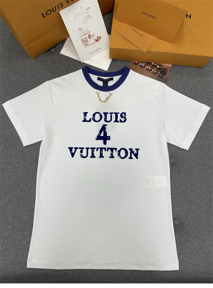 루이비통 Louis 4 Vuitton 크루넥 체인 반팔 티셔츠