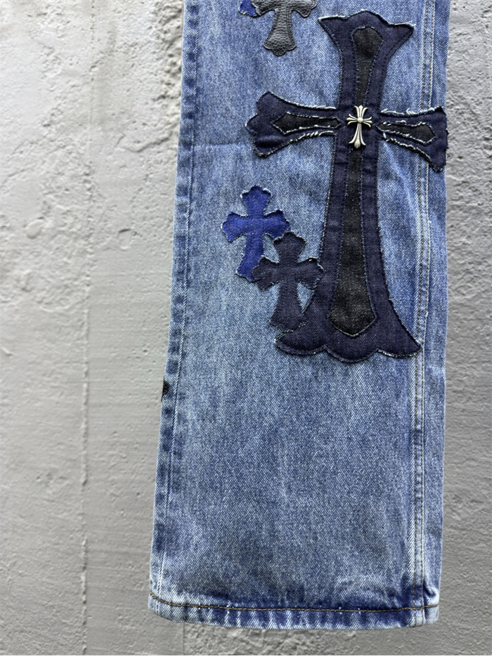 크롬하츠 멀티 크로스 데님 팬츠