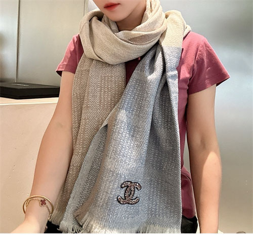 샤넬 CC로고 양면 울 머플러