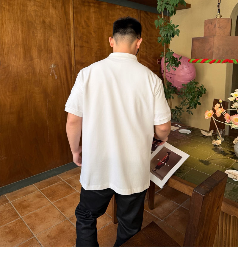 몽클레어 모노그램 코튼 피케 폴로 셔츠