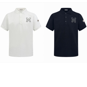 몽클레어 모노그램 코튼 피케 폴로 셔츠