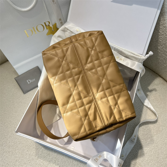 디올 뚜주흐 미디엄 버티컬 토트백 라이트 골드 매크로까나쥬