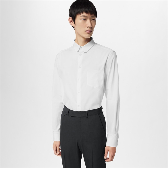 루이비통 DNA LV 엠브로이더드 코튼 셔츠