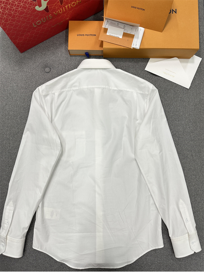 루이비통 DNA LV 엠브로이더드 코튼 셔츠