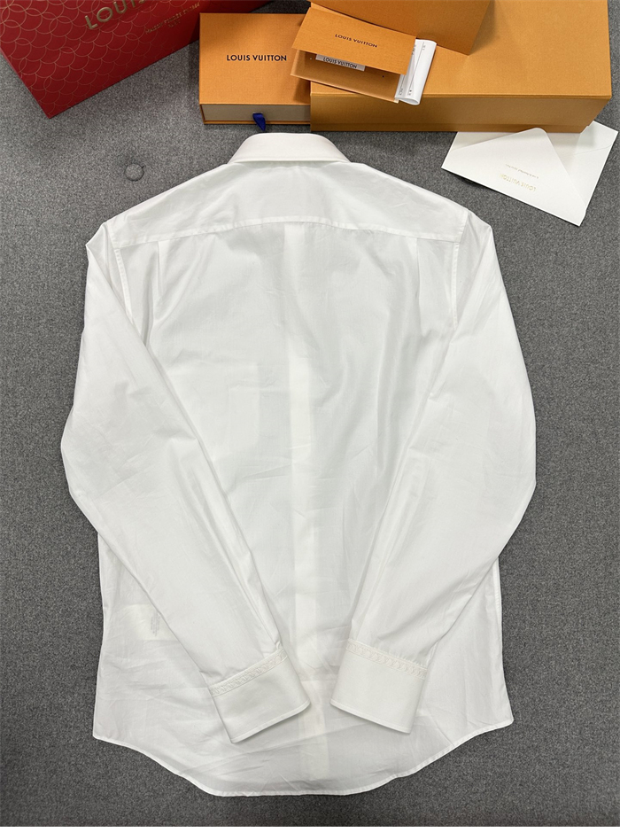 루이비통 DNA LV 엠브로이더드 코튼 셔츠