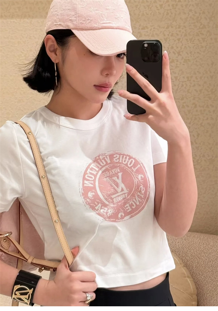 루이비통 LV 스템프 크롭 탑