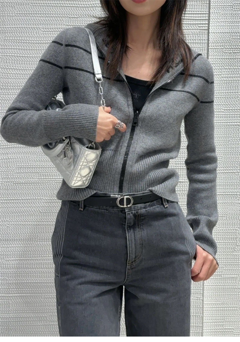 디올 리버서블 후드 지퍼 가디건（터보）