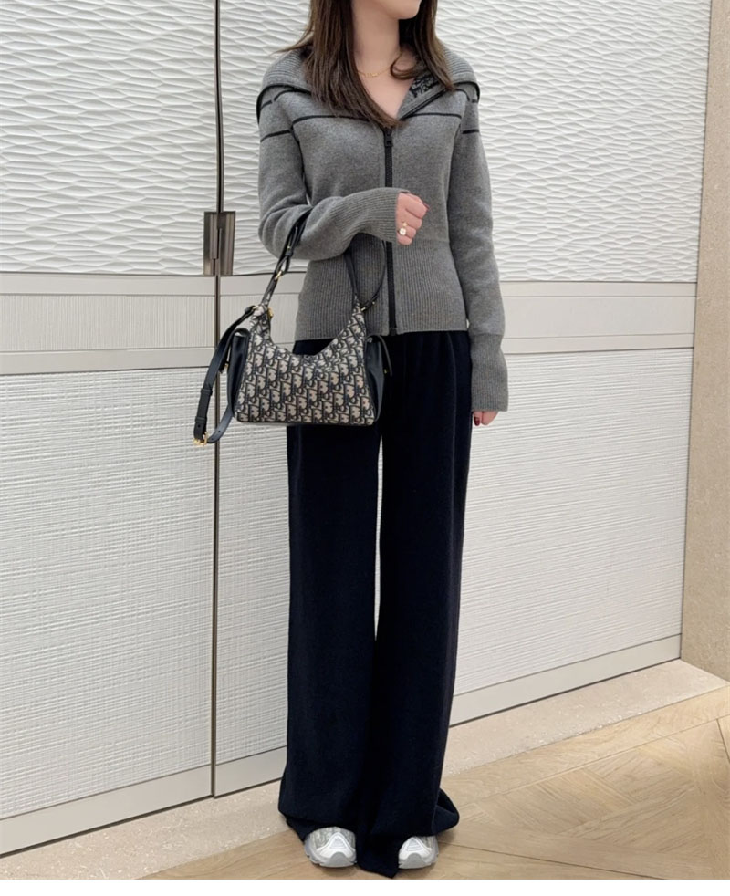 디올 리버서블 후드 지퍼 가디건（터보）