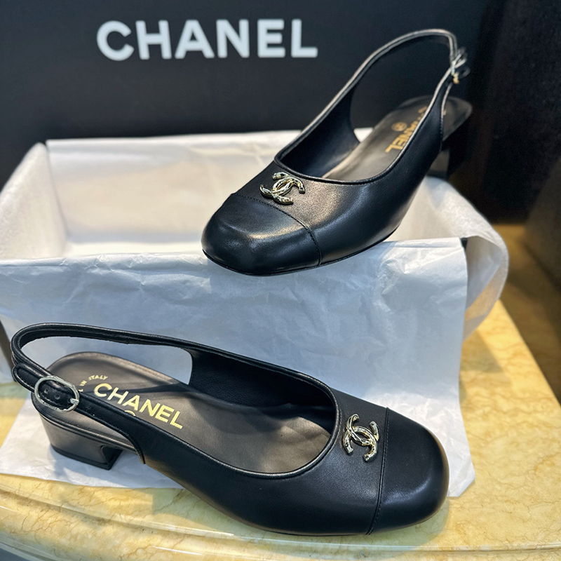 샤넬 24A CC로고 슬링백 펌프스