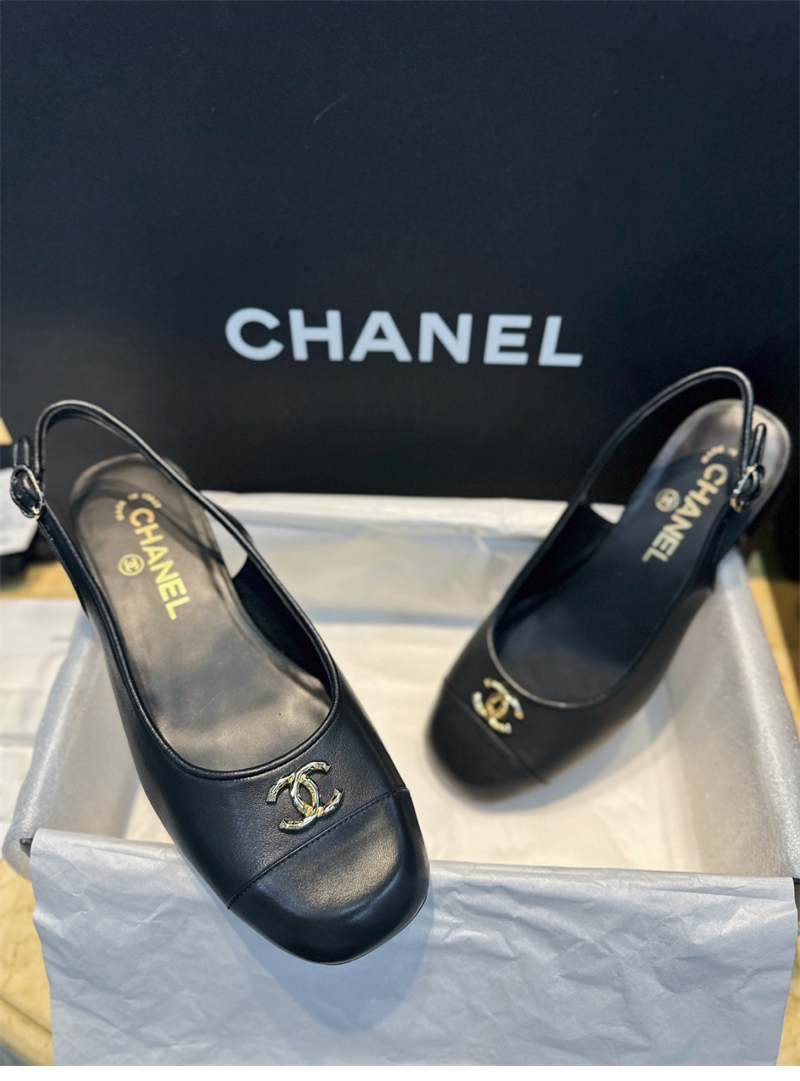 샤넬 24A CC로고 슬링백 펌프스