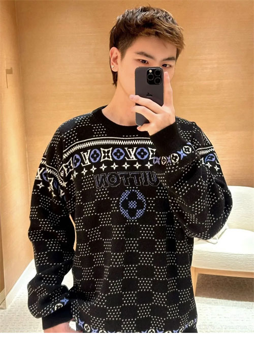 루이비통 다미에 울 풀오버 LV 스키 니트