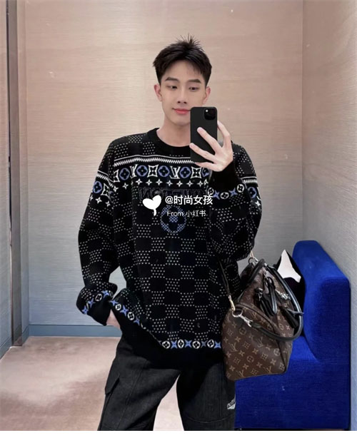 루이비통 다미에 울 풀오버 LV 스키 니트