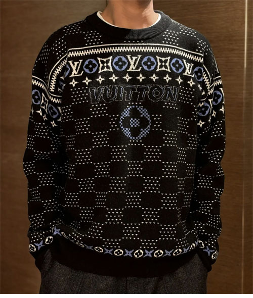 루이비통 다미에 울 풀오버 LV 스키 니트