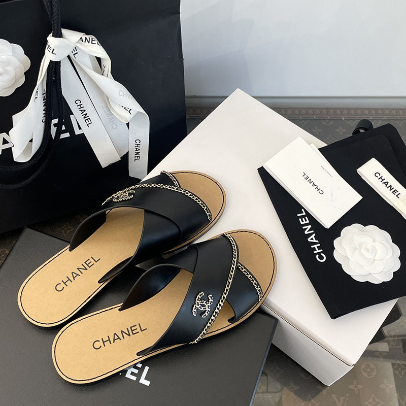 샤넬 26C 크루즈 체인 플랫 샌들