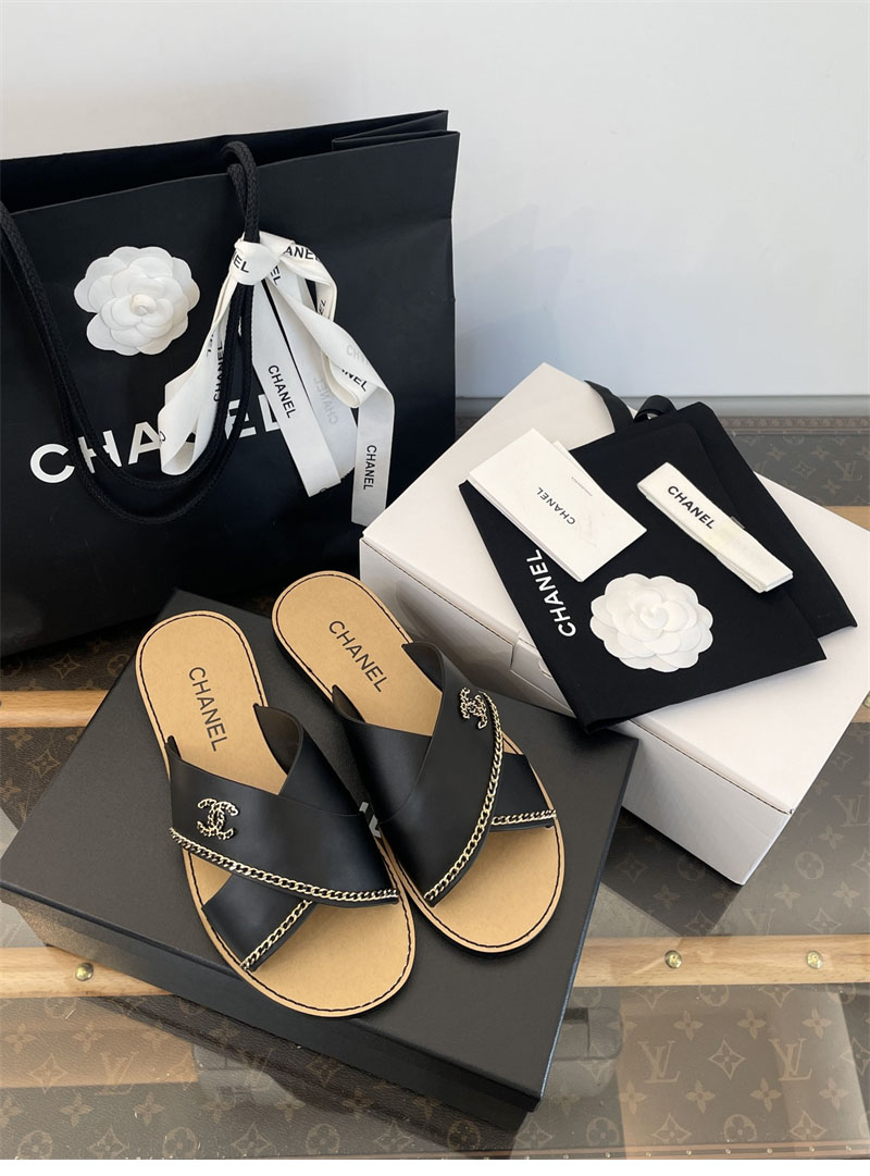 샤넬 26C 크루즈 체인 플랫 샌들